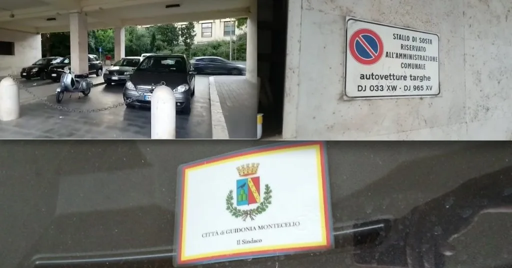 GUIDONIA - Sindaco e consiglieri in divieto di sosta sotto al Comune