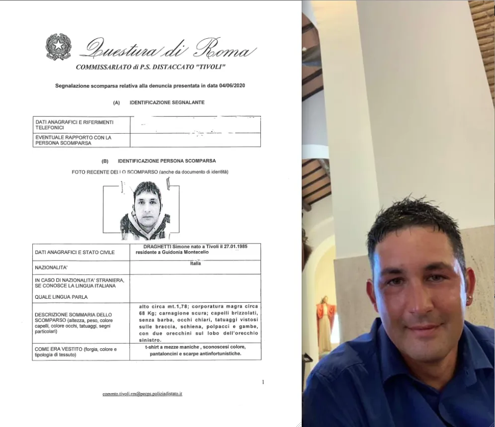 GUIDONIA - Il giallo di Simone, scomparso dal lavoro nella pausa pranzo - VIDEO