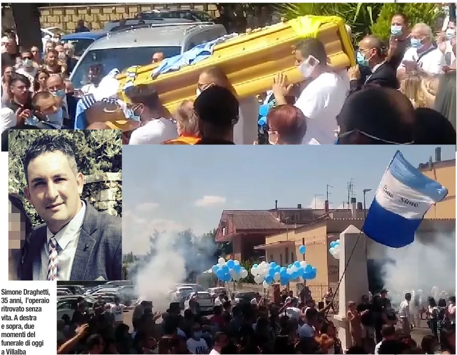 GUIDONIA - Simone Draghetti, addio con le note di Eros e l’inno della Lazio