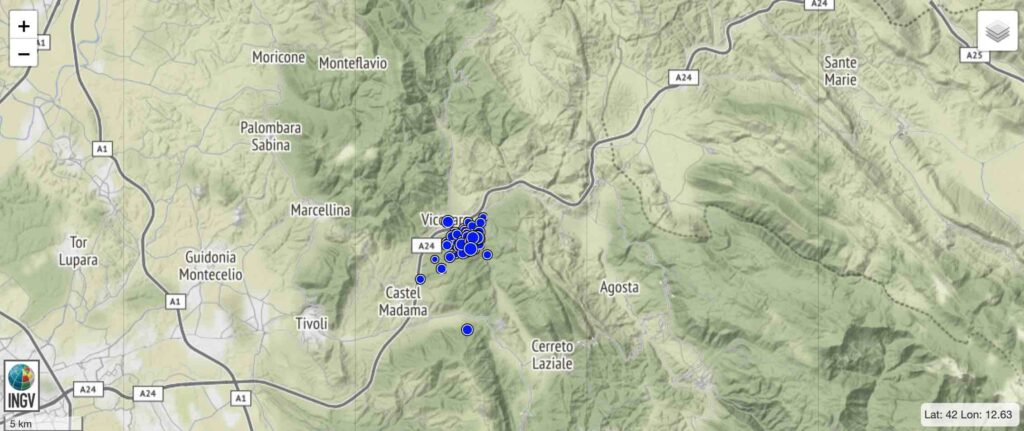 La terra continua a tremare nella Valle dell'Aniene