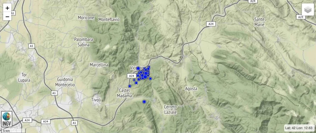La terra continua a tremare nella Valle dell'Aniene