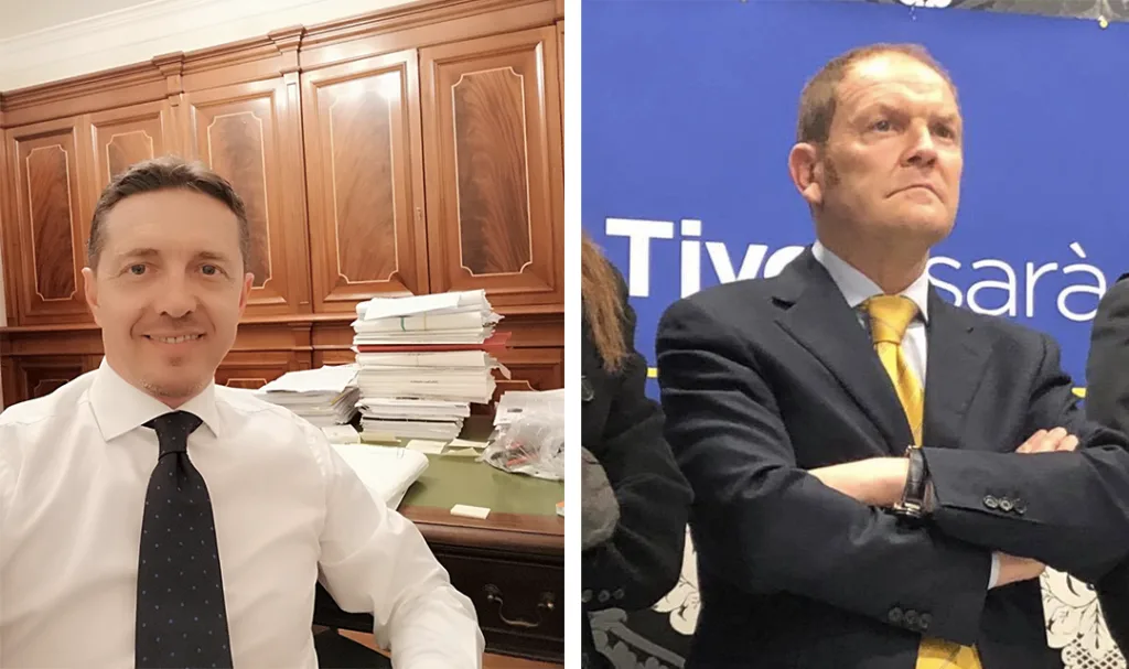 Andrea Napoleoni e Vincenzo Tropiano, due esponenti della Lega a Tivoli