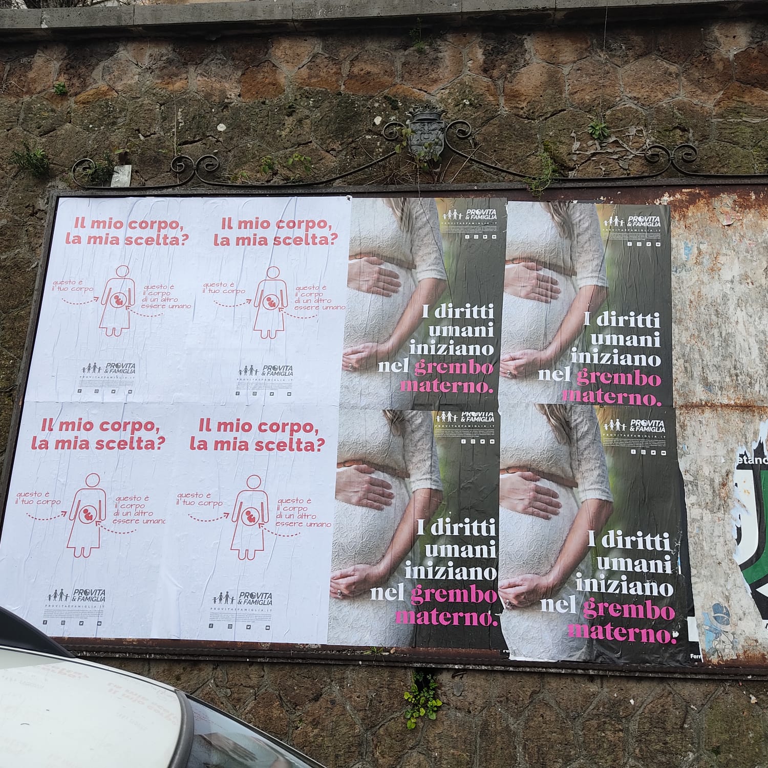 I manifesti Pro Vita affissi a Tivoli hanno scatenato polemiche