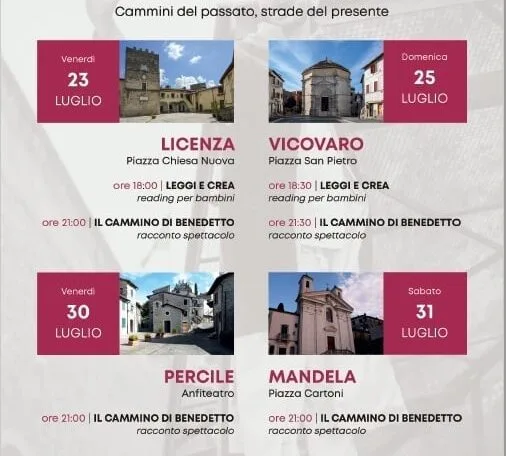 Concerti e spettacoli per bambini lungo il cammino di San Benedetto
