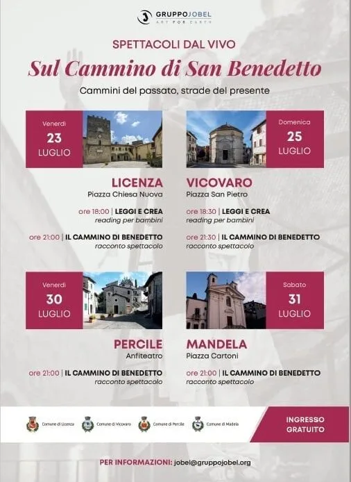 Concerti e spettacoli per bambini lungo il cammino di San Benedetto