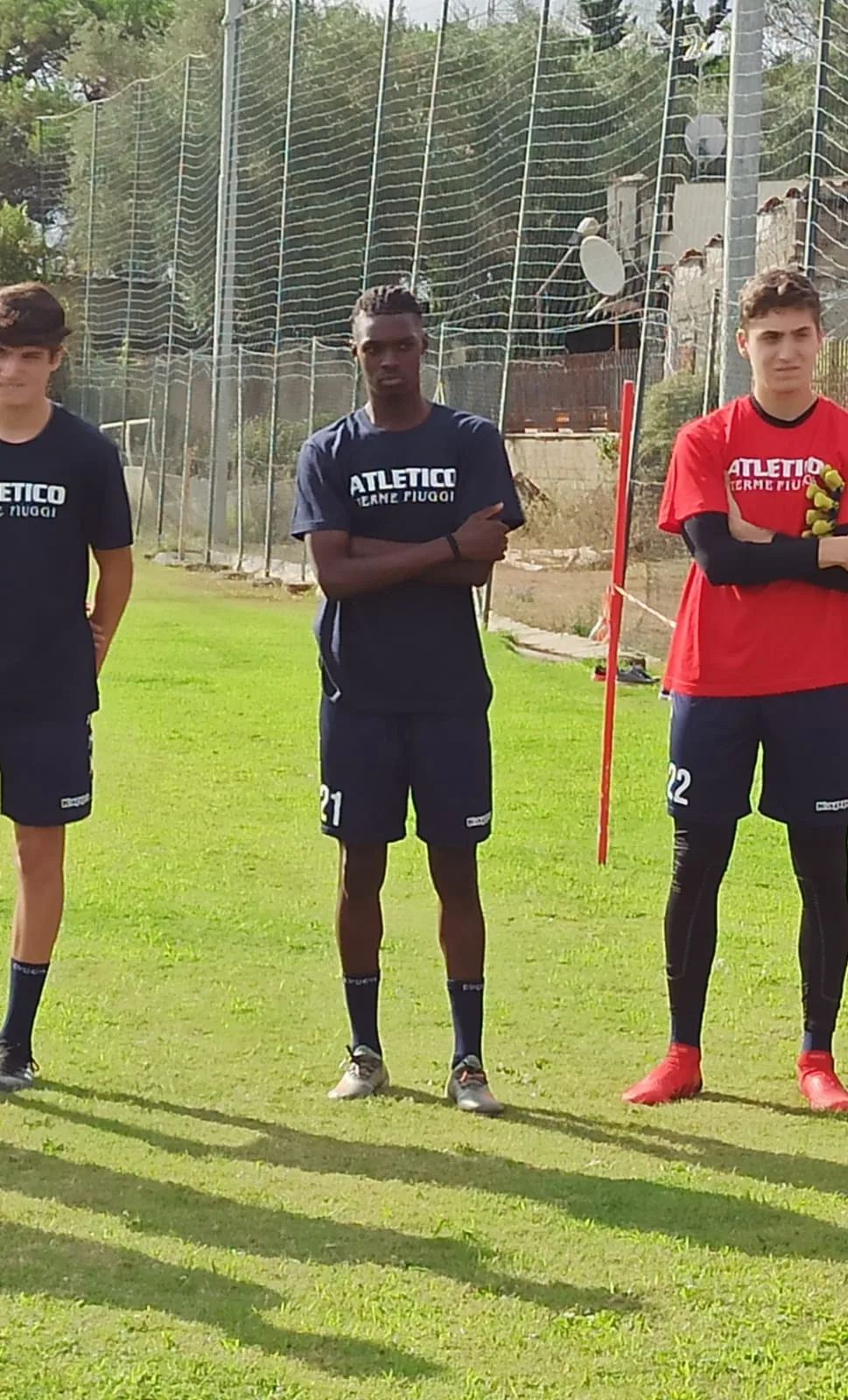 Marco Tampwo nei primi giorni del ritiro con l'Atletico Terme Fiuggi