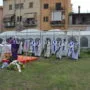 Una folla commossa si è riunita a Mentana per dare l'ultimo saluto a Marco Tampwo