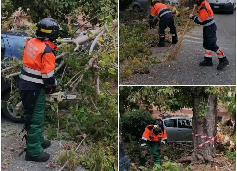 Volontari protezione civile Monterotondo in azione