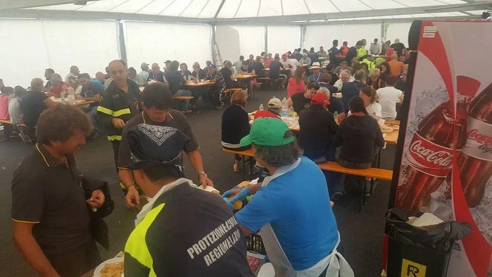 L'attività dei volontari durante il terremoto di Amatrice