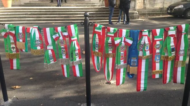 Un'immagine di una protesta dei Sindaci del 2018