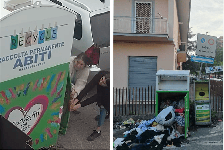GUIDONIA - Inizia la raccolta porta a porta degli abiti usati: via i cassonetti dalle strade