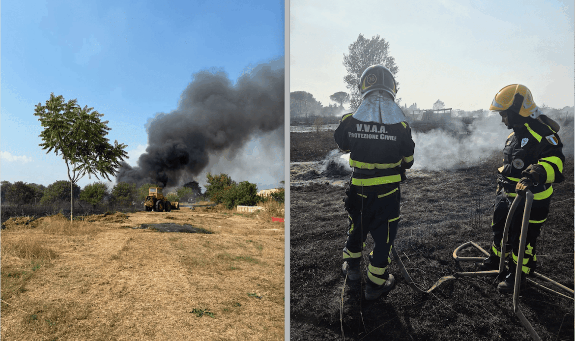 TIVOLI - Rifiuti ingombranti in fiamme: distrutto un ettaro di vegetazione