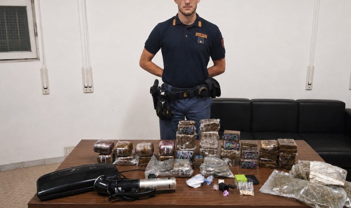 RIANO - Blitz nella villa dello spaccio: sequestrati 24 chili di droga