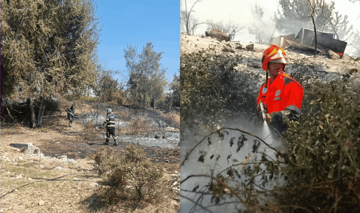 GUIDONIA - Fiamme nell'ex cava di Colle Largo: bruciano sterpaglie e un'auto