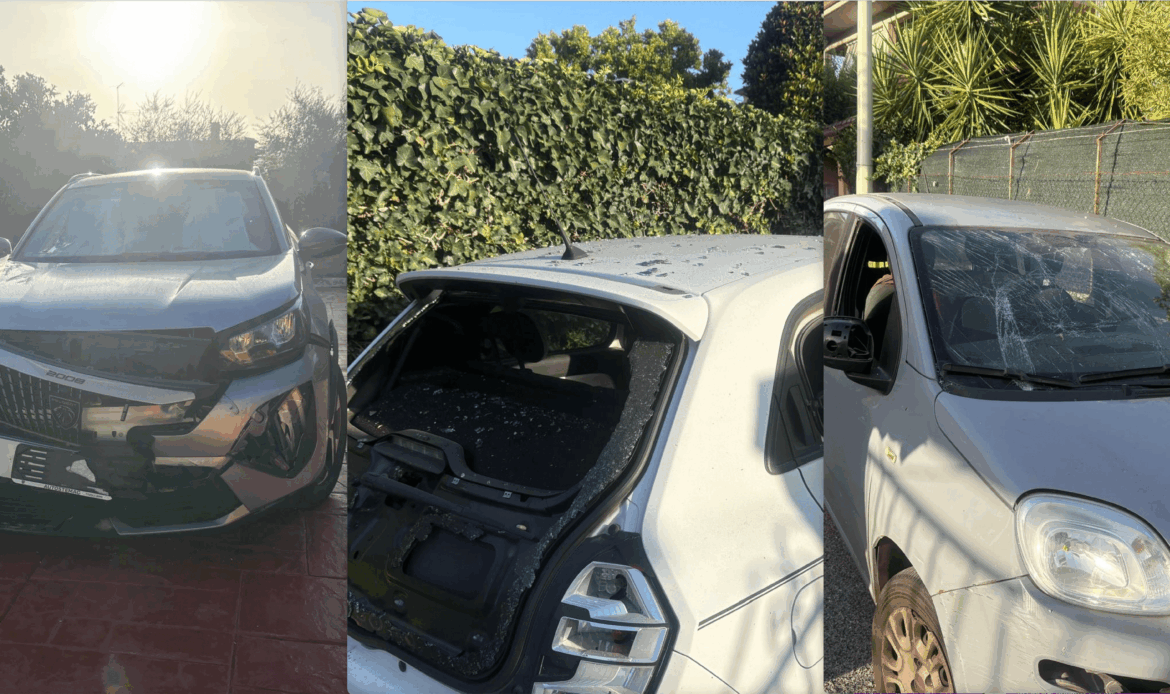 GUIDONIA - Bomba carta danneggia 3 auto e il muro di cinta di un’abitazione