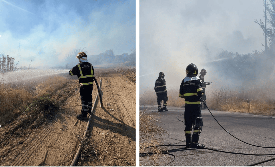 GUIDONIA - Sterpaglie in fiamme, distrutti dieci ettari di vegetazione