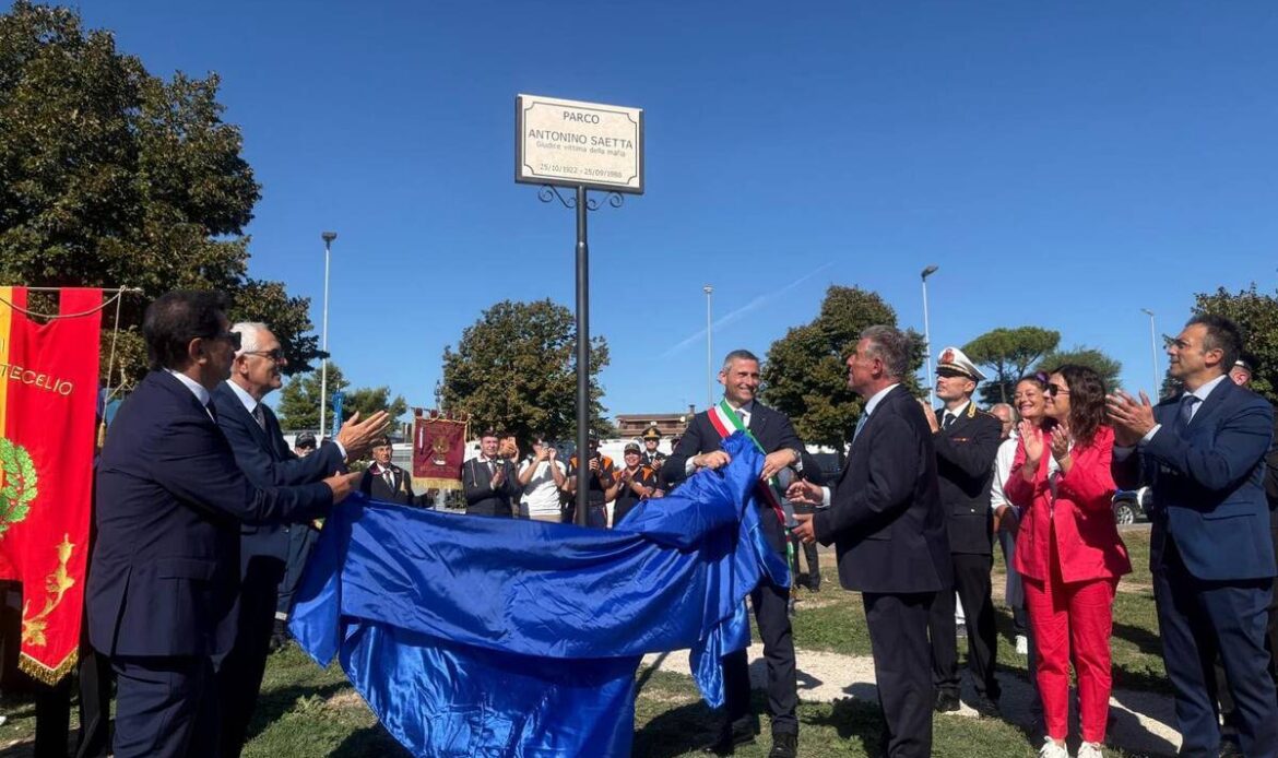 GUIDONIA – Inaugurato il parco Antonino Saetta, giudice assassinato dalla mafia insieme al figlio