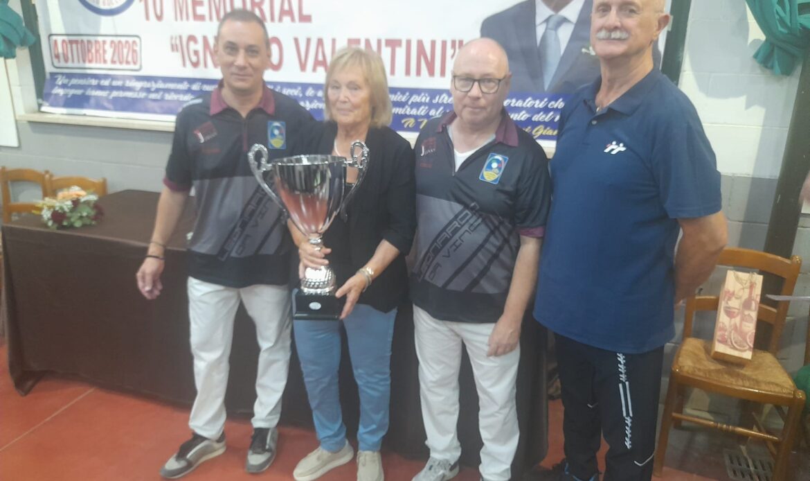 GUIDONIA – Bocce, Corrado Campè e Fabrizio Facciolo vincono il “Memorial Valentini”