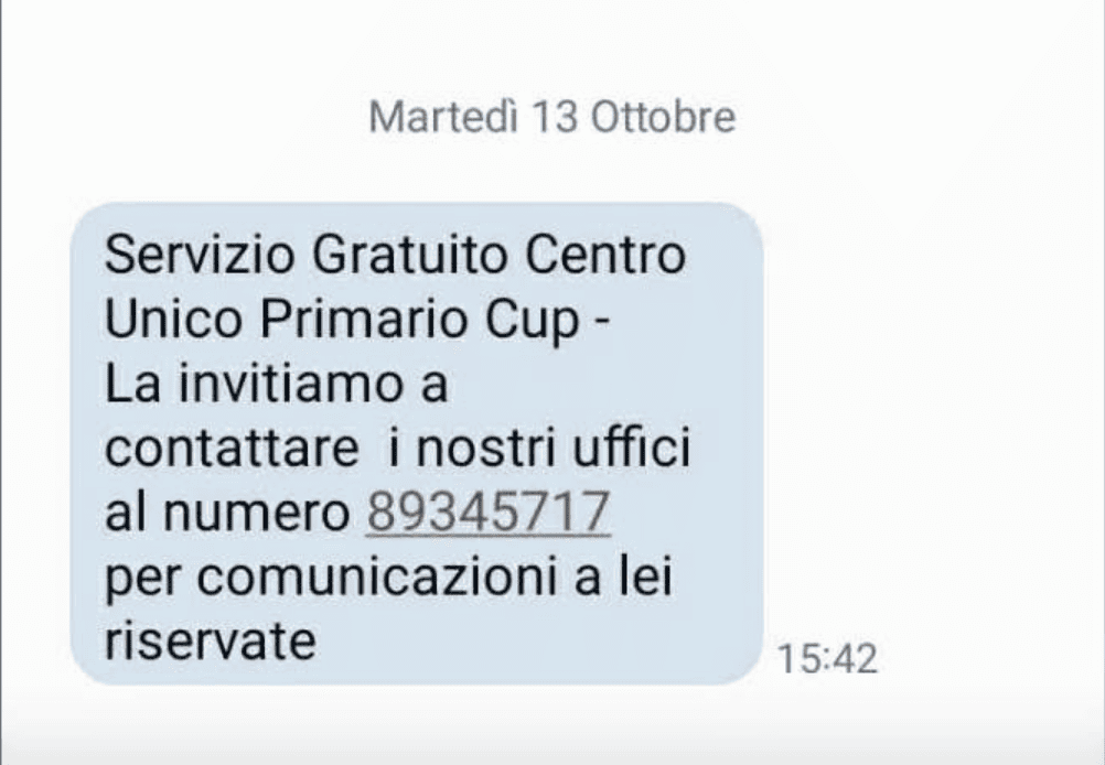 TIVOLI - Sms truffa ai pazienti: “Ci contatti per comunicazioni riservate”